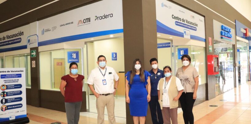 Área de Salud en conjunto con la administración de Pradera Puerto Barrios inauguraron un Centro de Vacunación COVID-19 en las Instalaciones del Centro Comercial